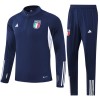 Sudadera De Entrenamiento Trajes Italia Quarter Zip Navy Version 23-24 - Hombre